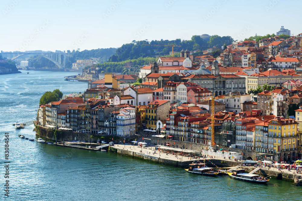 View of embankment of the Douro River