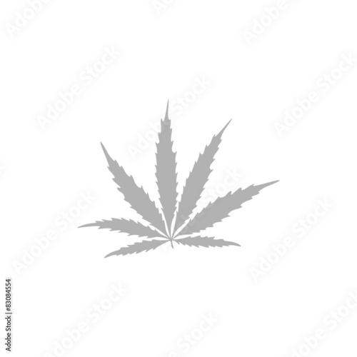 Simple icon marijuana leaf.