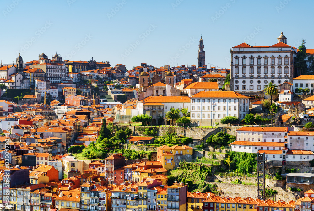 View of the historic centre of Porto