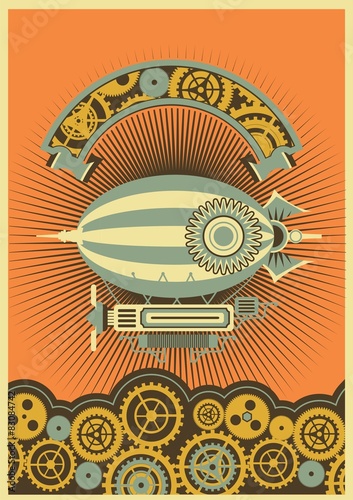 Steampunk dirigible