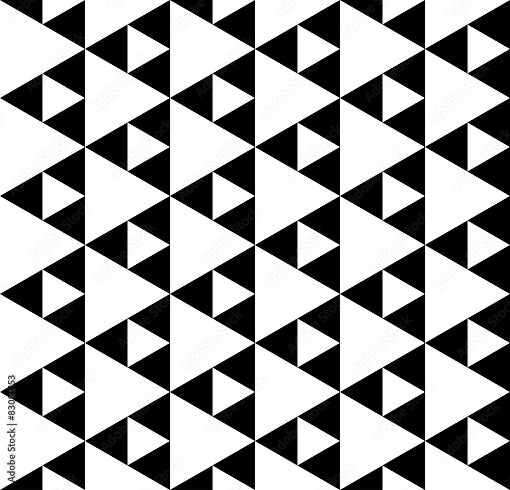 Black and white geometric seamless pattern with triangle. Black and white geometric seamless pattern with triangle.