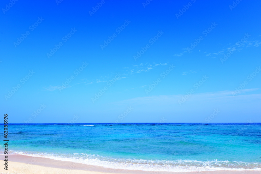 南国の美しいビーチと紺碧の空	