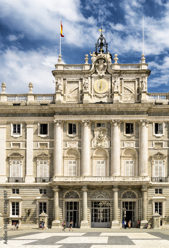 The entrance to the Royal Palace of Madrid
