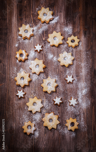 Homemade cookies in star shape