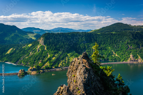 Cuadro en lienzo View of the Columbia River from Mitchell Point, Columbia River G