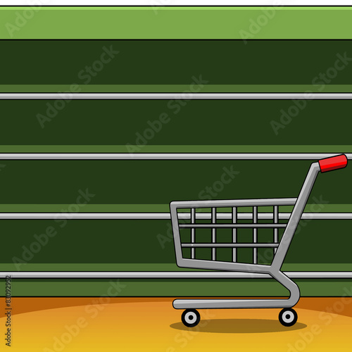  Shelves in a supermarket eps10, equipment, flat