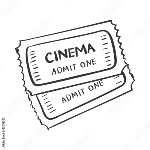 tickets doodle drawing