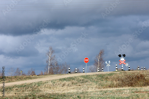 Fotografie Rural level crossing
