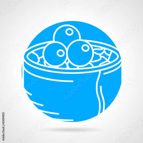 Maki sushi round vector icon