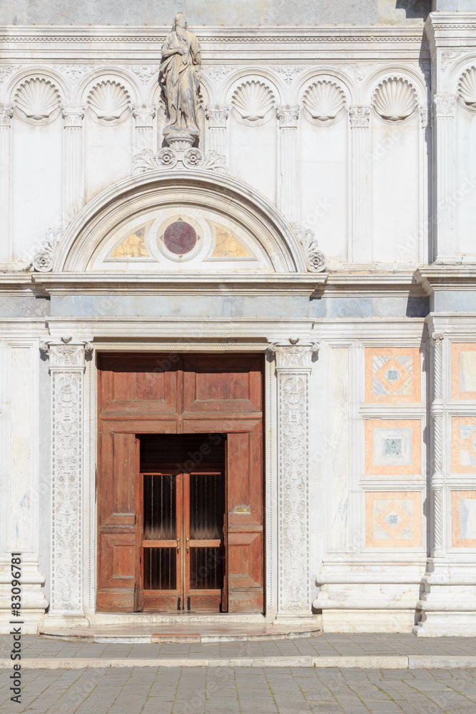Entrance of the church San Zaccaria
