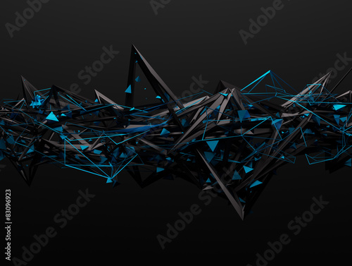 Fototapeta Naklejka Na Ścianę i Meble -  Abstract 3d rendering of chaotic structure.