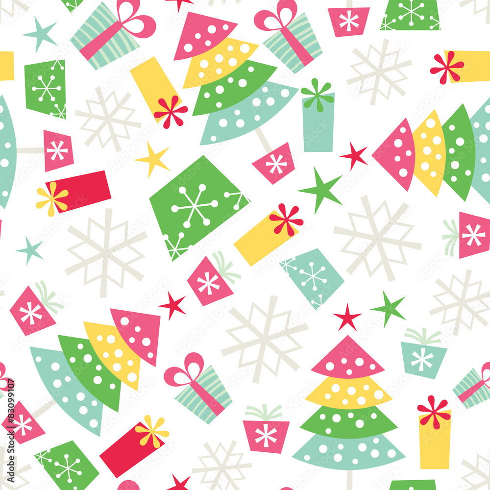 Retro Christmas Seamless Pattern Background Retro Christmas Seamless Pattern Background