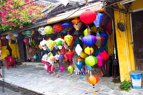 Handcrafted lanterns in ancient town Hoi An, Vietnam photo