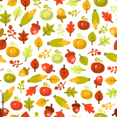 Harvest Seamless Pattern Background