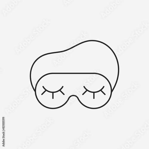 eye mask line icon