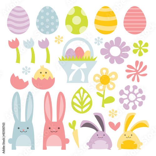 Happy Sweet Easter Spring Clip Arts