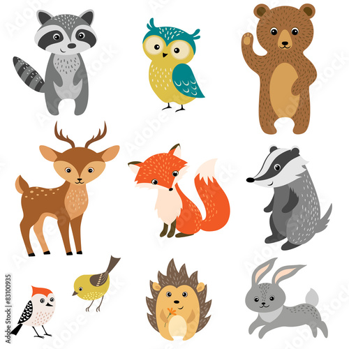 Cute forest animals