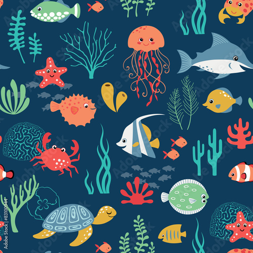 Undersea life pattern