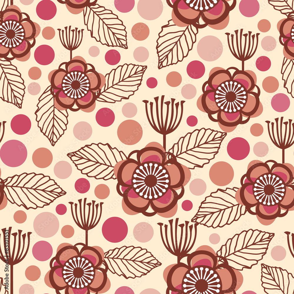Retro Floral Seamless Pattern Background Retro Floral Seamless Pattern Background