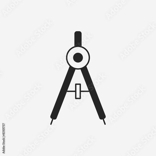 Stationery compasses icon
