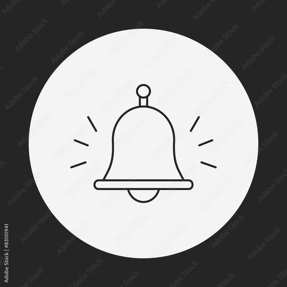school bell line icon