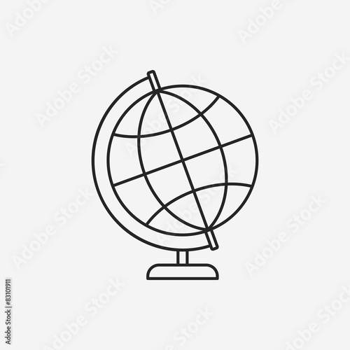 Globe line icon