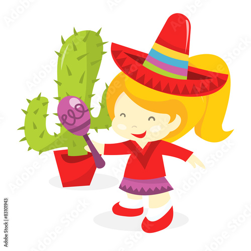 Mexican Girl Maraca