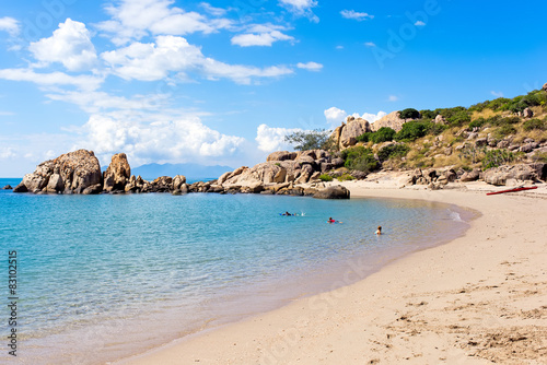 Beach lagoon in tropical area