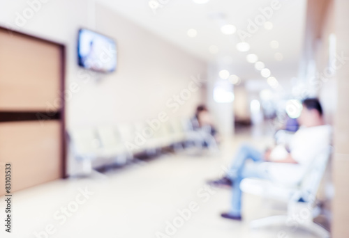 Blurred patient waiting for see doctor,abstract background
