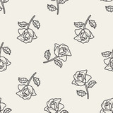 flower doodle seamless pattern background