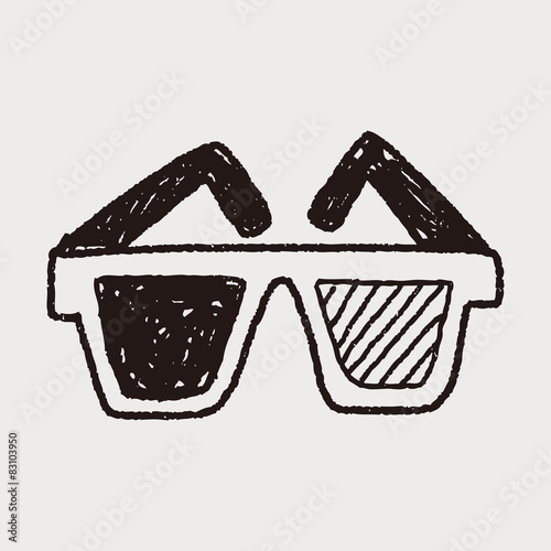 3d glasses doodle