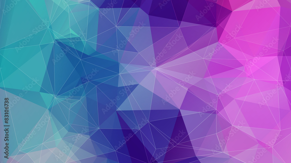 Fototapeta premium Colorful polygon