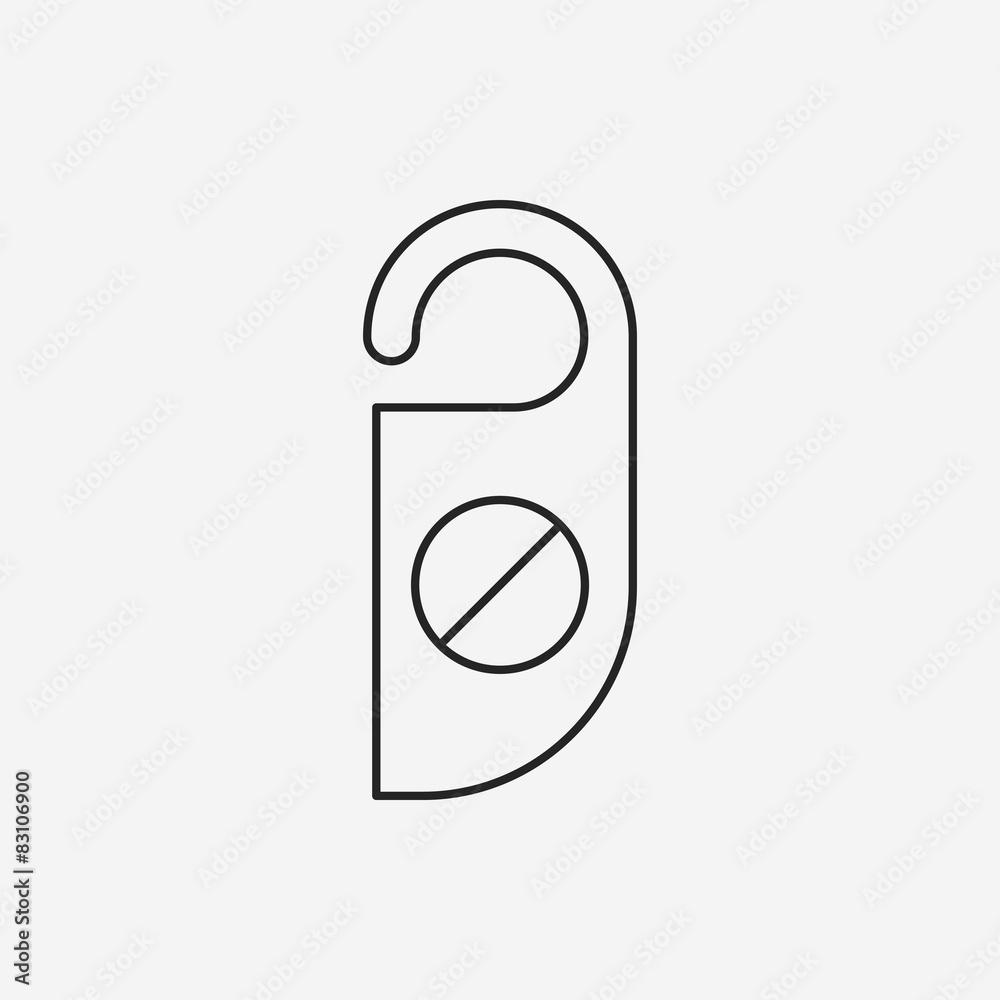 Not disturb line icon Not disturb line icon