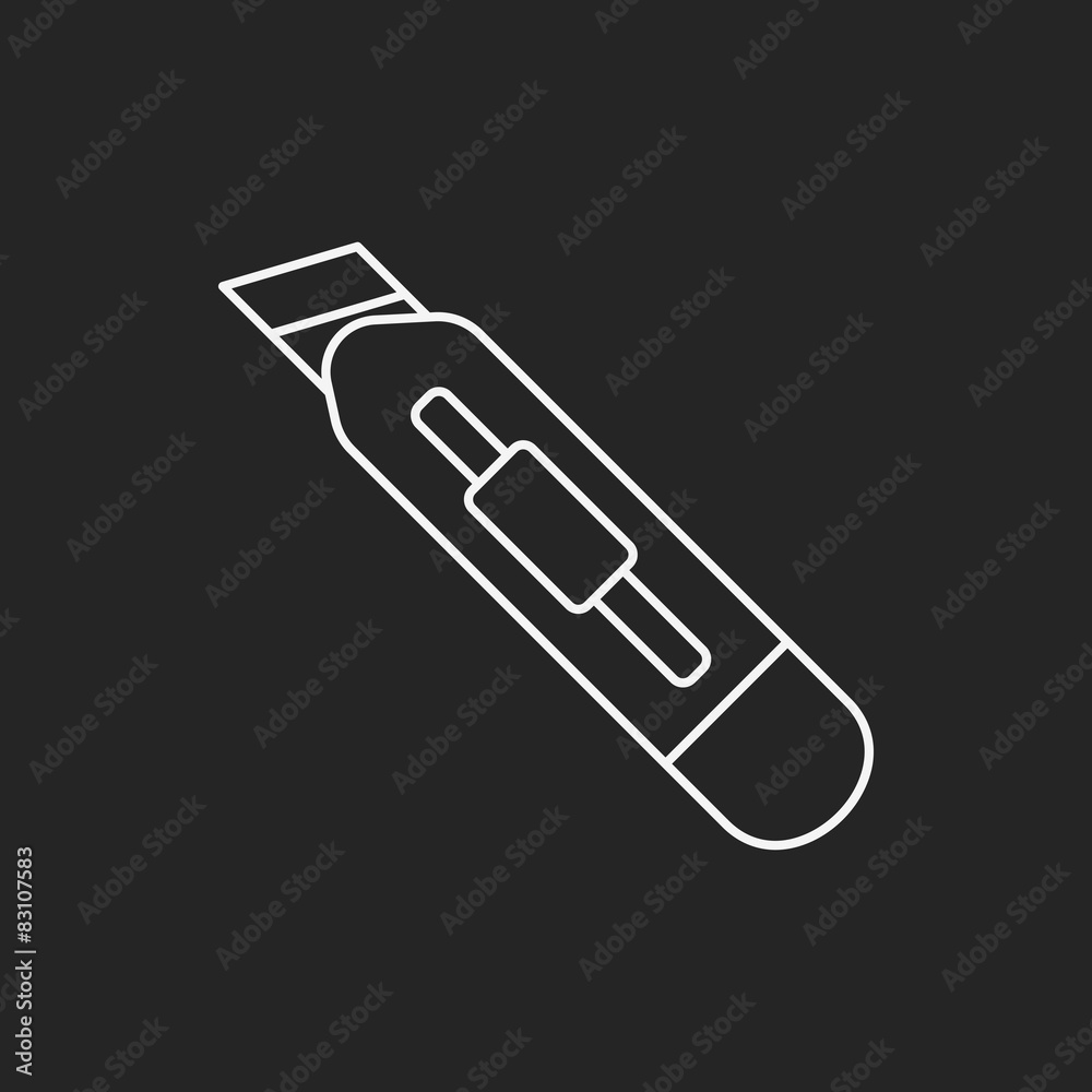 Utility knife line icon Utility knife line icon