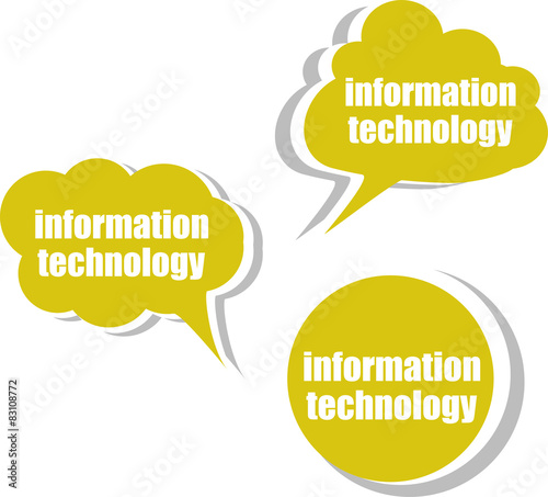 information technology. Set of stickers, labels, vector