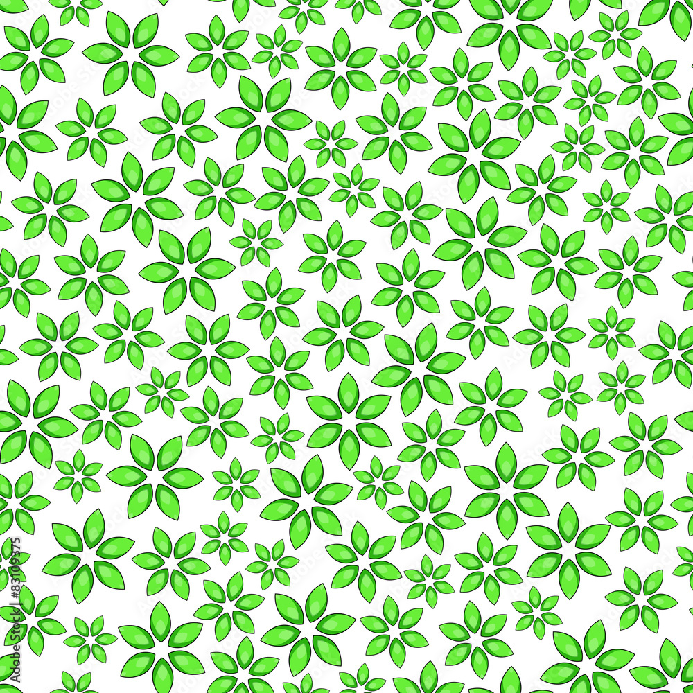 Seamless pattern with cartoon green leaves Seamless pattern with cartoon green leaves