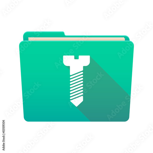 Folder icon with a screw