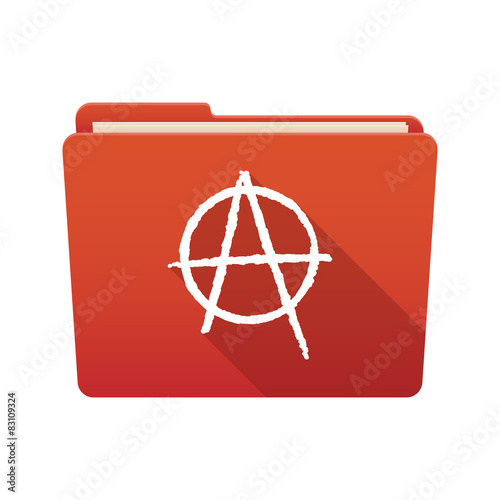 Folder icon with an anarchy sign