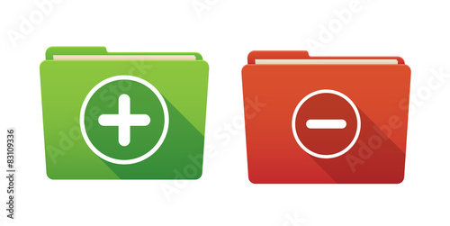 Folder icon set with math signs
