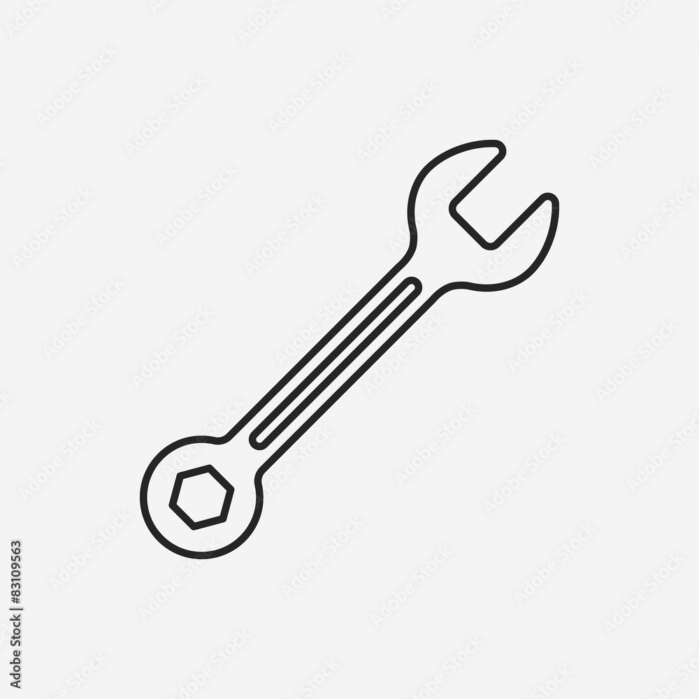 wrench line icon wrench line icon