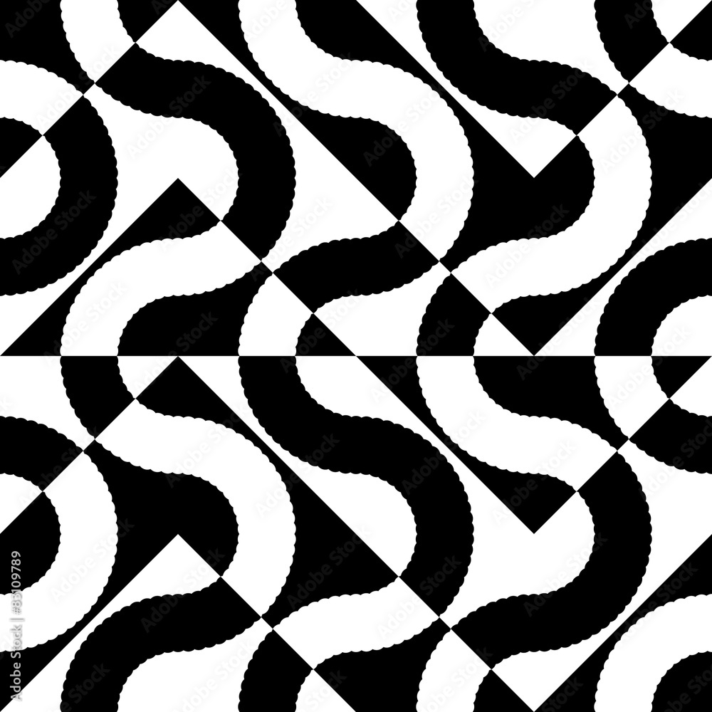 Seamless Curved Shape Pattern Seamless Curved Shape Pattern