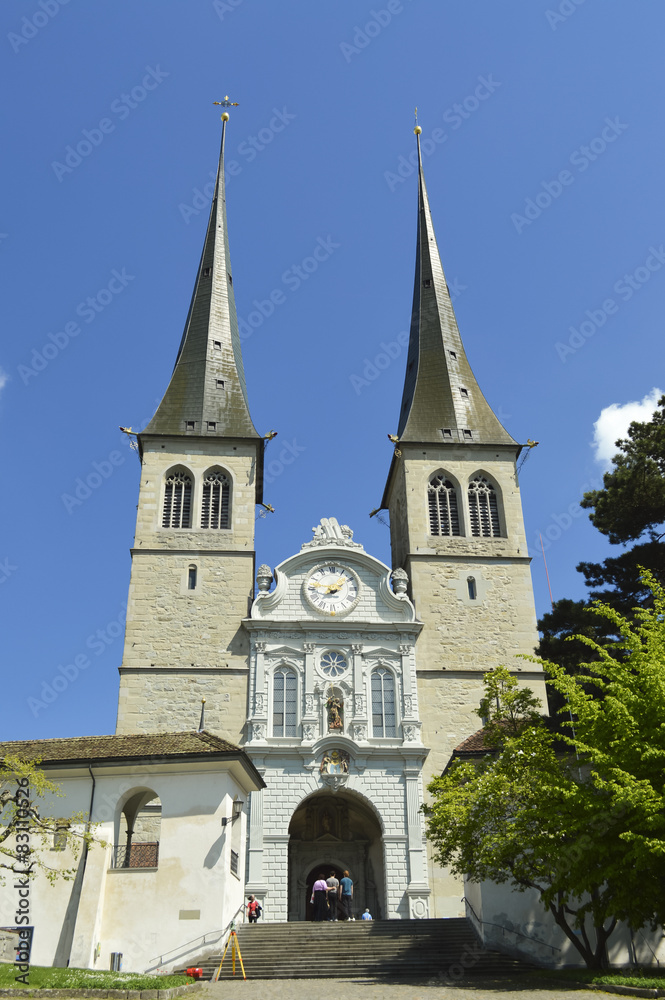 Church of St. Leodegar (Hofkirche) Lucerne, Switzerland