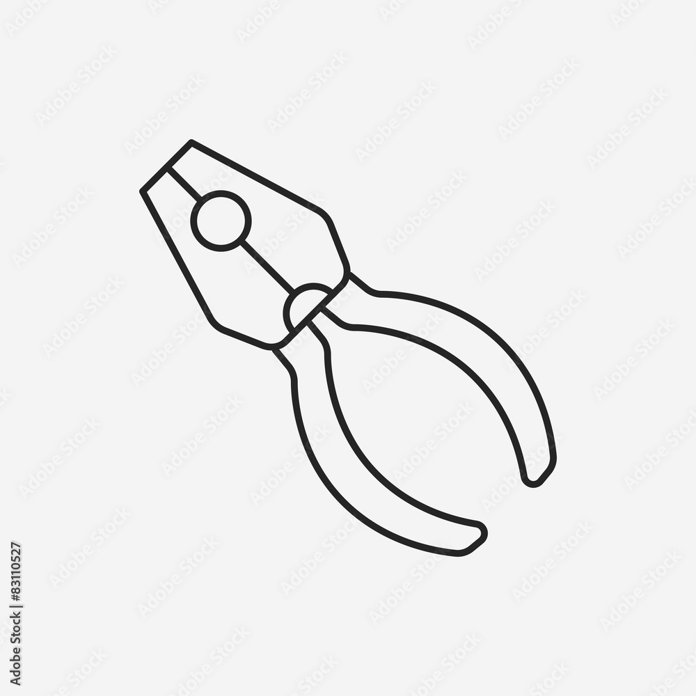 Obraz premium Pliers line icon