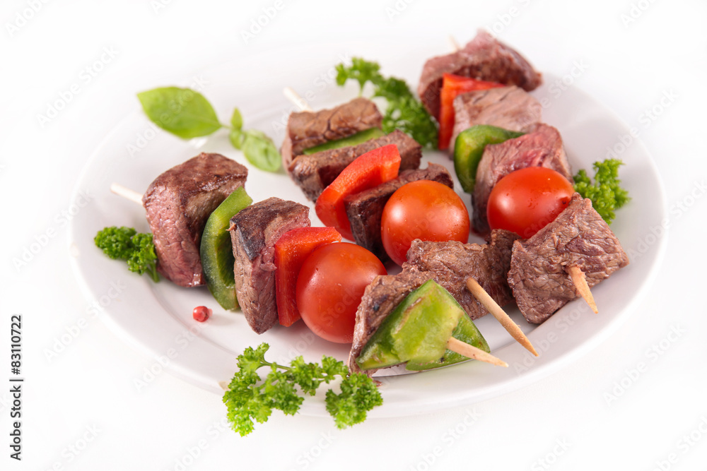 grilled beef and vegetable