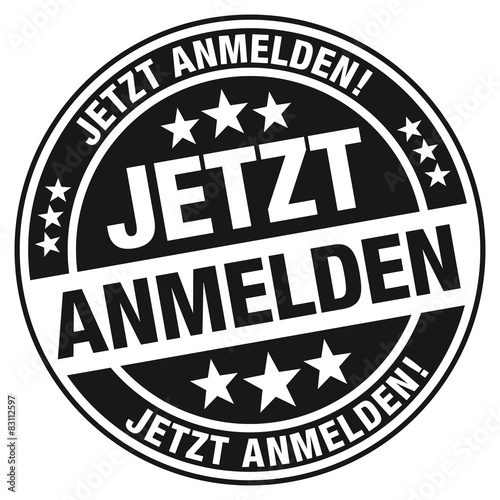 Jetzt anmelden - Anmeldung kostenlos! Stempel