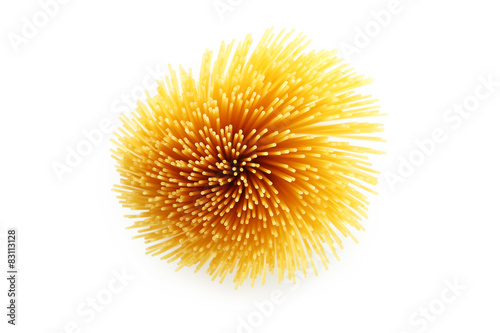 Spaghetti isolated on a white background