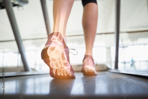 Highlighted foot bones of jogging woman © WavebreakmediaMicro