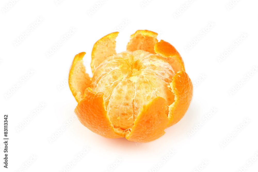 Peeled mandarin isolated on white Peeled mandarin isolated on white
