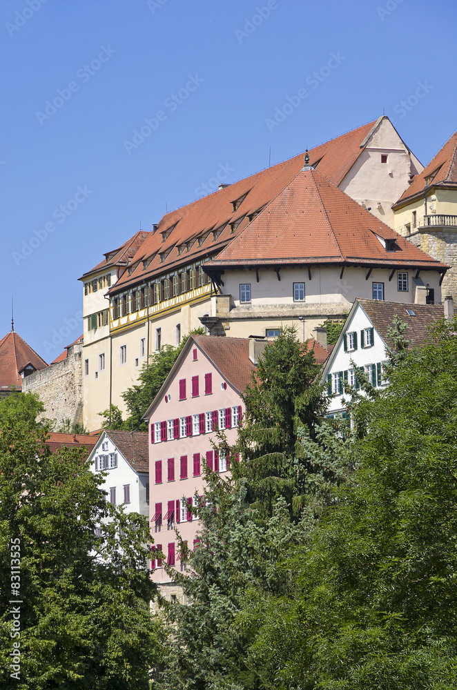 Die Burg Schloss Hohentübingen zu Tübingen, Deutschland. Die Burg Schloss Hohentübingen zu Tübingen, Deutschland.
