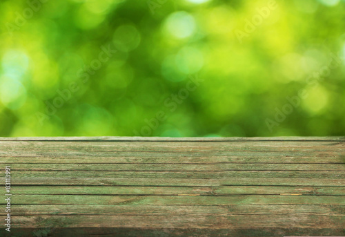 Background with wooden table